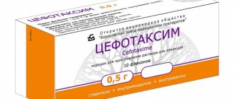 Cefotaxime: indications and instructions for use
